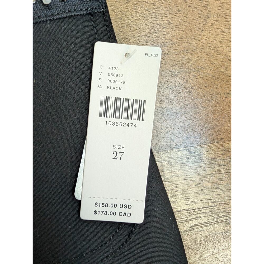 NWT Anthropologie Maeve The Colette Pants Women's 27 Black Rhinestones Pocket - Picture 3 of 4